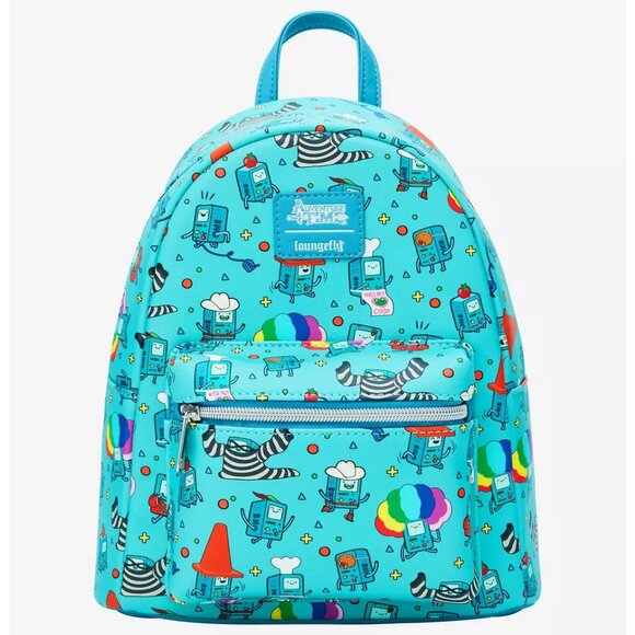 Loungefly - Adventure Time BMO Poses Mini Backpack - NEW - Picture 1 of 4